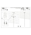 Sollux Lampa wisząca PASTELO 1 błękitna SL.2149
