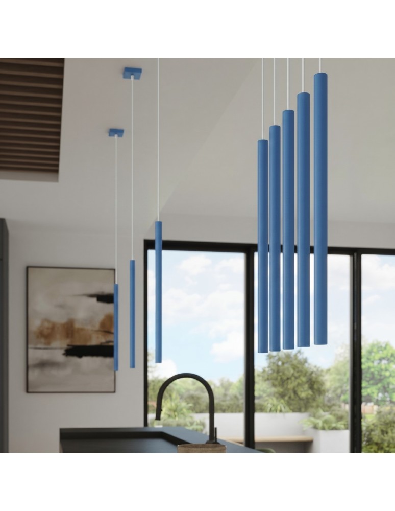 Sollux Lampa wisząca PASTELO 2 błękitna SL.2150
