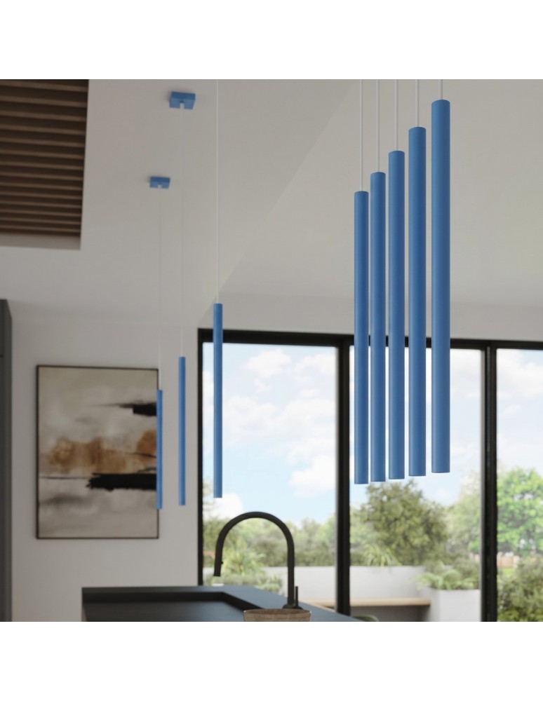 Sollux Lampa wisząca PASTELO 3P błękitna SL.2151 Sollux Lampa wisząca PASTELO 3P błękitna SL.2151