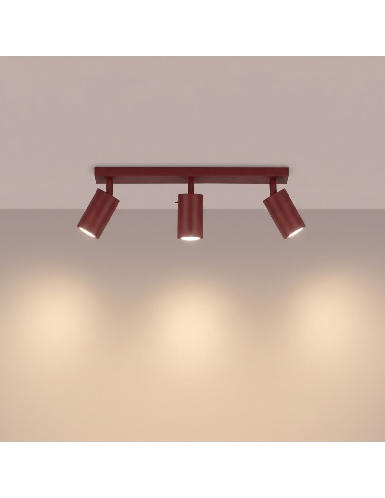 Sollux Plafon RING 3L burgund SL.2161