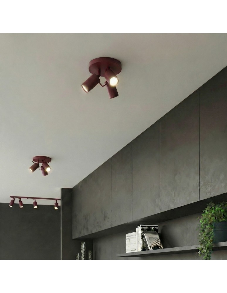 Sollux Plafon RING 3P burgund SL.2162