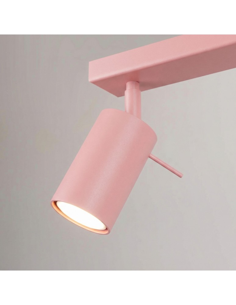 Sollux Plafon RING 4L różowy SL.2175