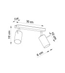 Sollux Plafon RING 2 szałwiowy SL.2178