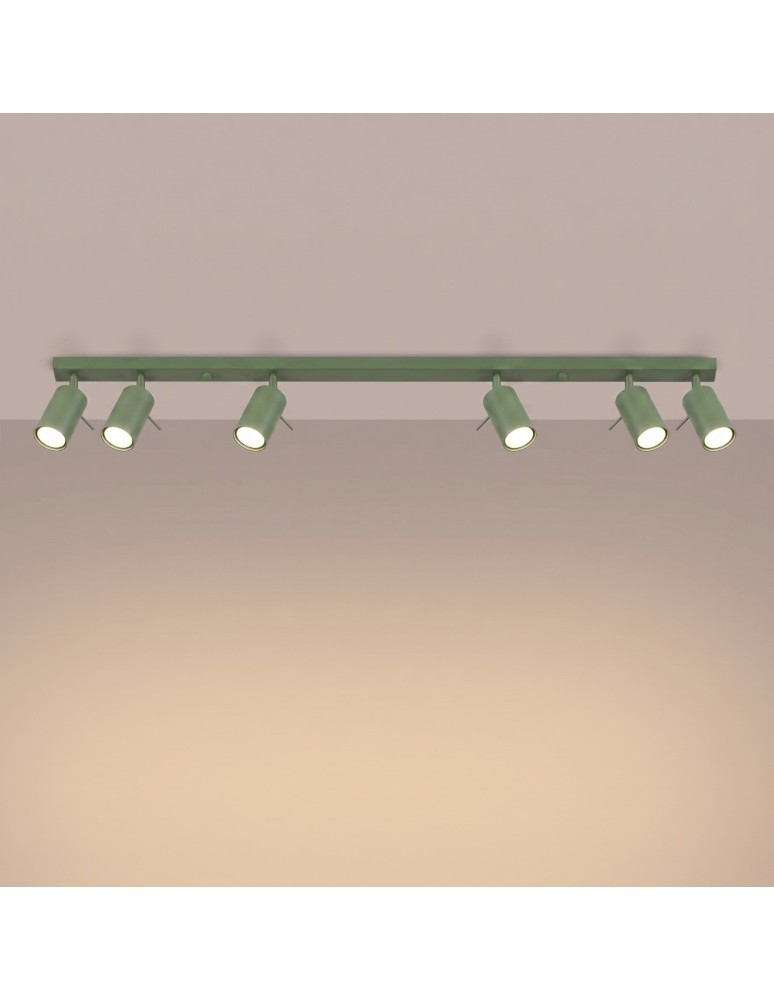 Sollux Plafon RING 6L szałwiowy SL.2182