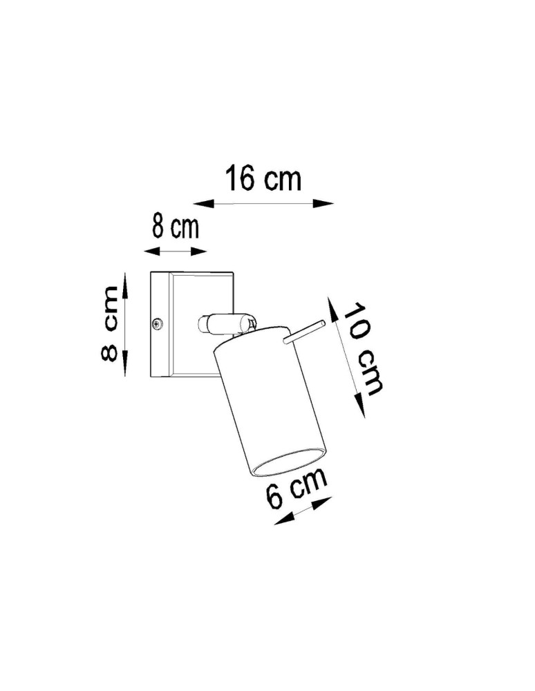 Sollux Kinkiet RING żółty SL.2183