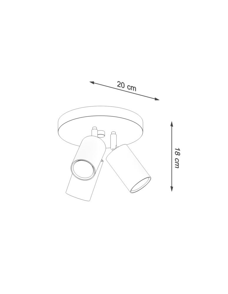 Sollux Plafon RING 3P błękitny SL.2204