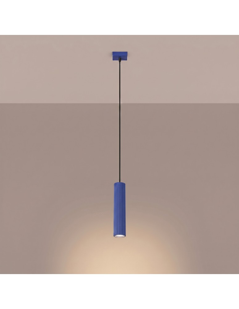 Sollux Lampa wisząca KARBON 1 ultramaryna SL.2311 Sollux Lampa wisząca KARBON 1 ultramaryna SL.2311