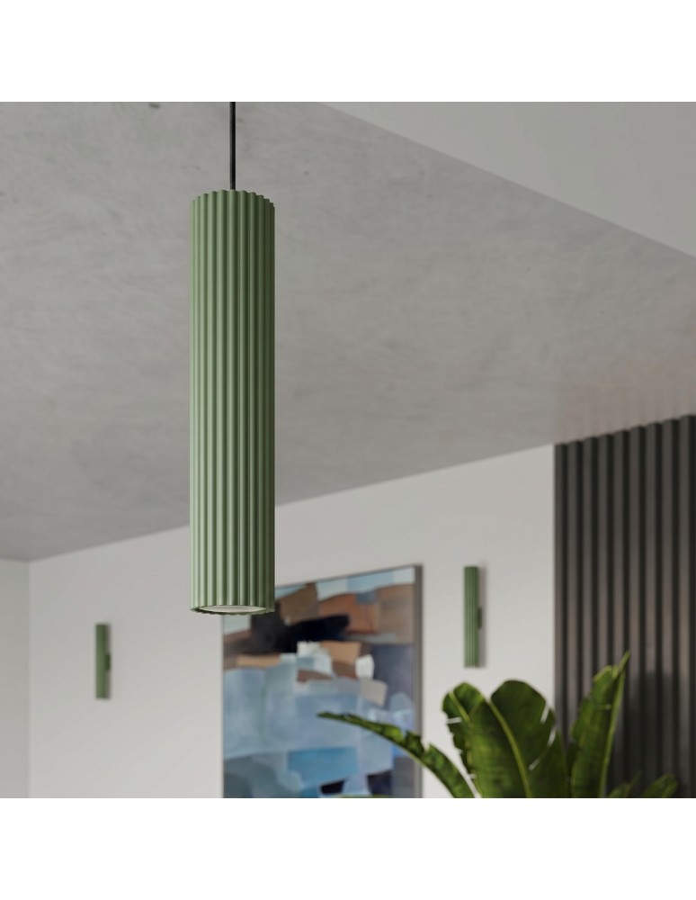 Sollux Plafon KARBON 10 szałwiowy SL.2328