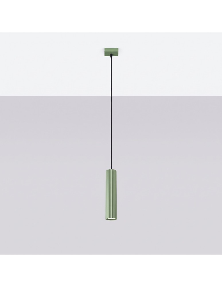 Sollux Lampa wisząca KARBON 1 szałwiowa SL.2333 Sollux Lampa wisząca KARBON 1 szałwiowa SL.2333