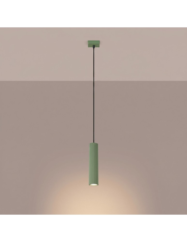 Sollux Lampa wisząca KARBON 1 szałwiowa SL.2333 Sollux Lampa wisząca KARBON 1 szałwiowa SL.2333