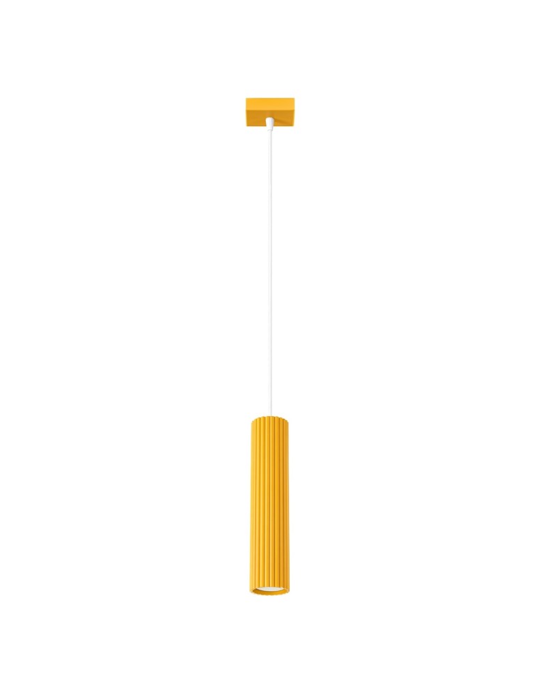 Sollux Lampa wisząca KARBON 1 żółta SL.2334