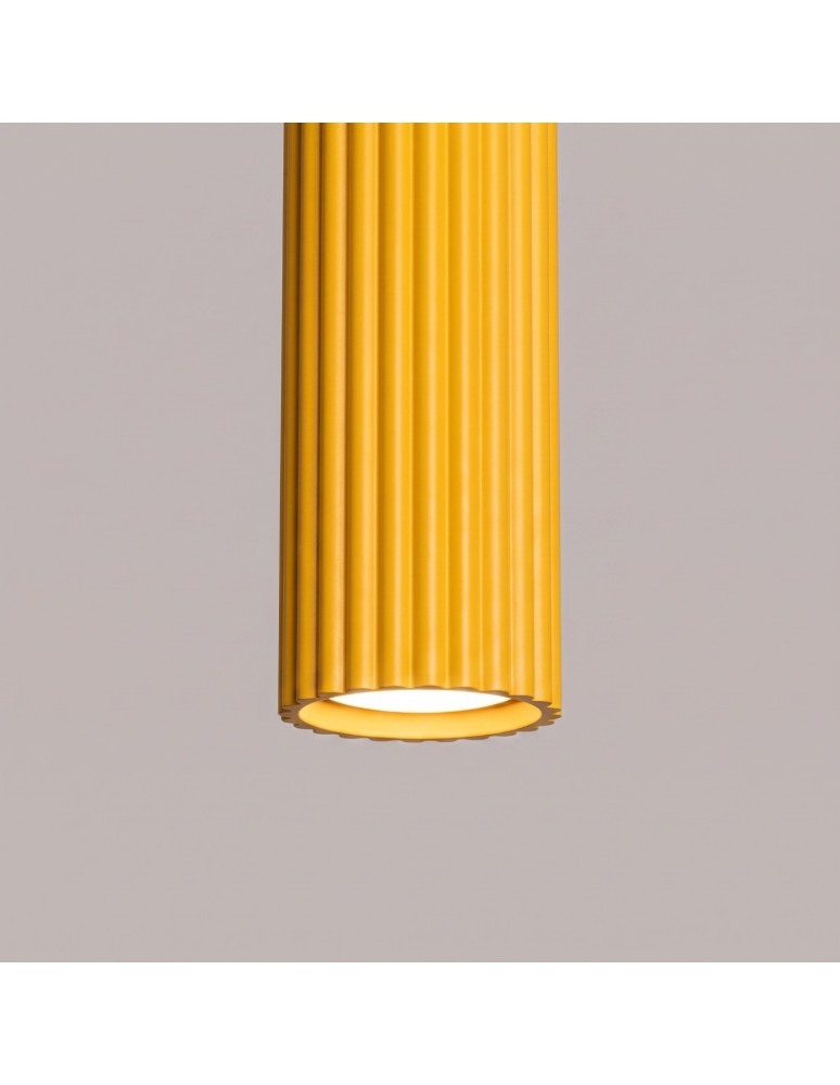 Sollux Lampa wisząca KARBON 1 żółta SL.2334