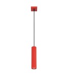 Sollux Lampa wisząca KARBON 1 czerwona SL.2335