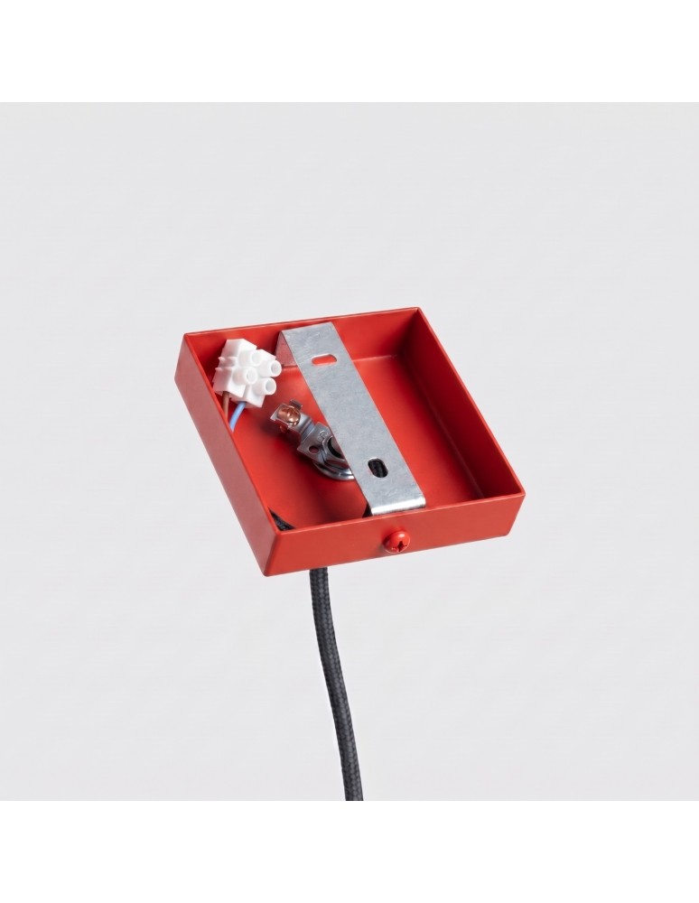 Sollux Lampa wisząca KARBON 1 czerwona SL.2335