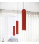 Sollux Lampa wisząca KARBON 1 czerwona SL.2335