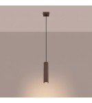 Sollux Lampa wisząca KARBON 1 brązowa SL.2336