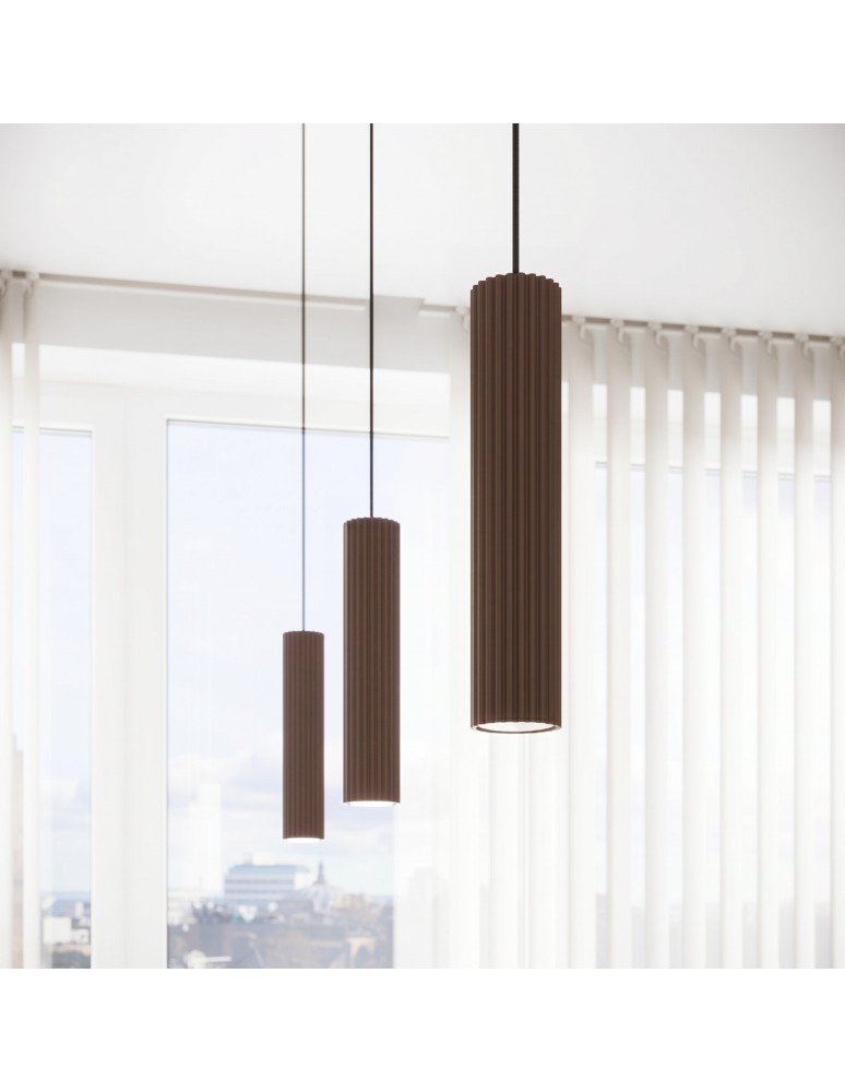 Sollux Lampa wisząca KARBON 1 brązowa SL.2336