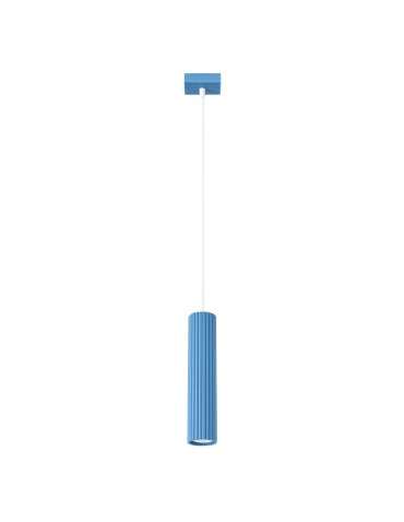 Sollux Lampa wisząca KARBON 1 błękitna SL.2337