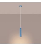 Sollux Lampa wisząca KARBON 1 błękitna SL.2337