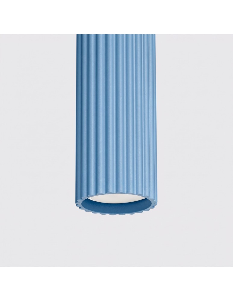 Sollux Lampa wisząca KARBON 1 błękitna SL.2337