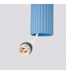 Sollux Lampa wisząca KARBON 1 błękitna SL.2337