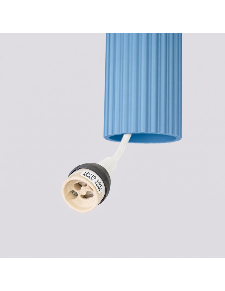 Sollux Lampa wisząca KARBON 1 błękitna SL.2337