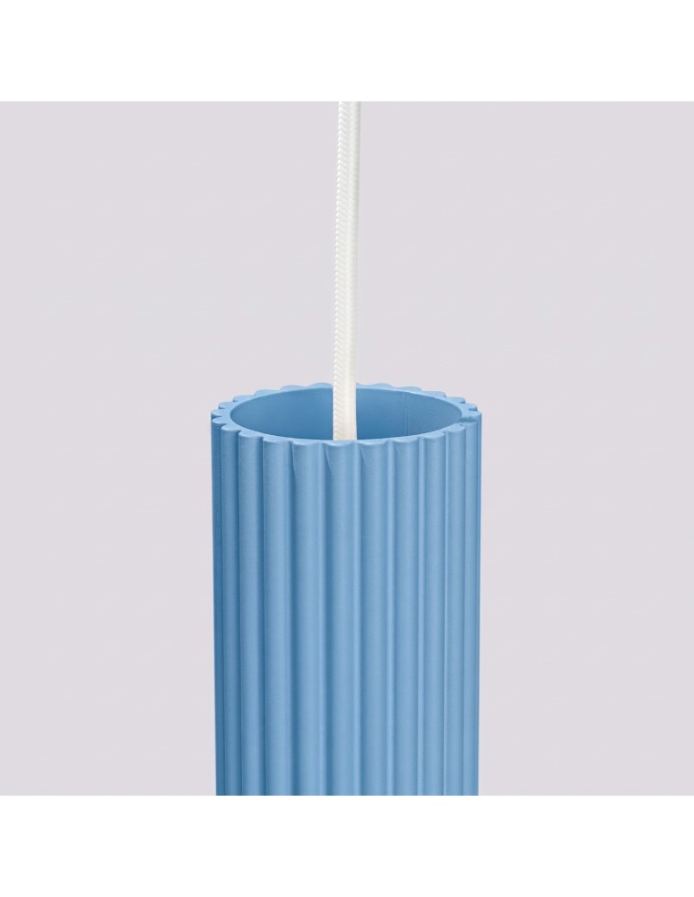 Sollux Lampa wisząca KARBON 1 błękitna SL.2337