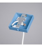 Sollux Lampa wisząca KARBON 1 błękitna SL.2337