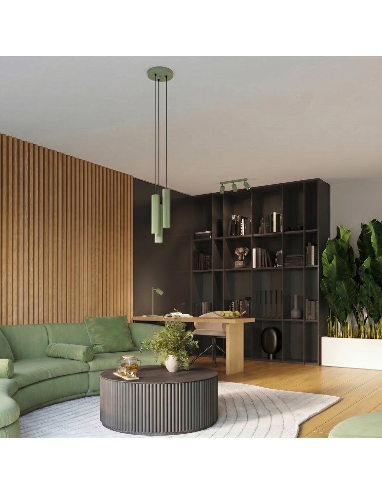 Sollux Plafon KARBON 4L szałwiowy SL.2354