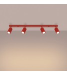 Sollux Plafon KARBON 4L czerwony SL.2368 Sollux Plafon KARBON 4L czerwony SL.2368