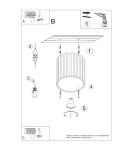 Sollux Plafon AURA 1 różowy GU10 SL.2403