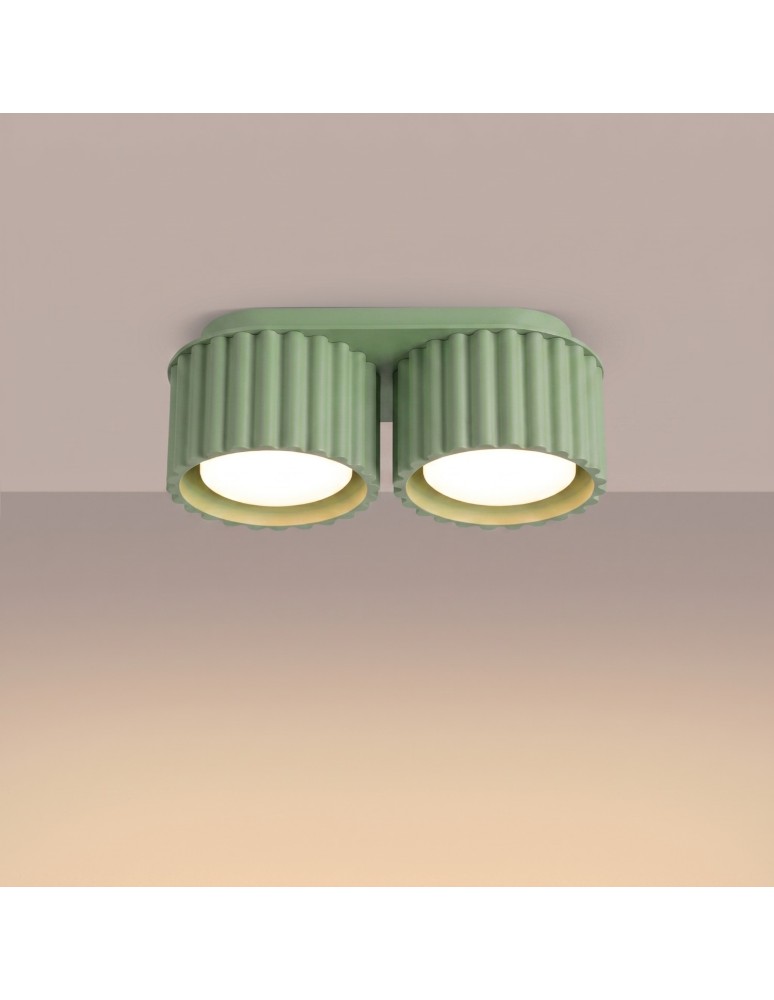 Sollux Plafon AURA 2 szałwiowy Gx53 SL.2412