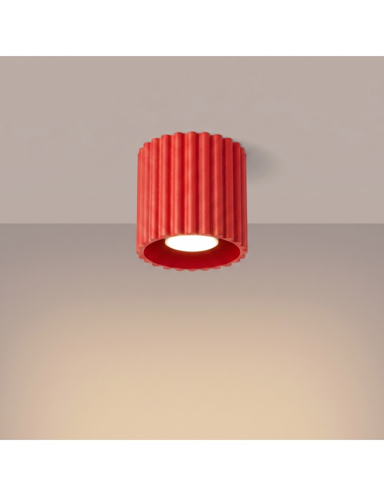 Sollux Plafon AURA 1 czerwony GU10 SL.2418 Sollux Plafon AURA 1 czerwony GU10 SL.2418