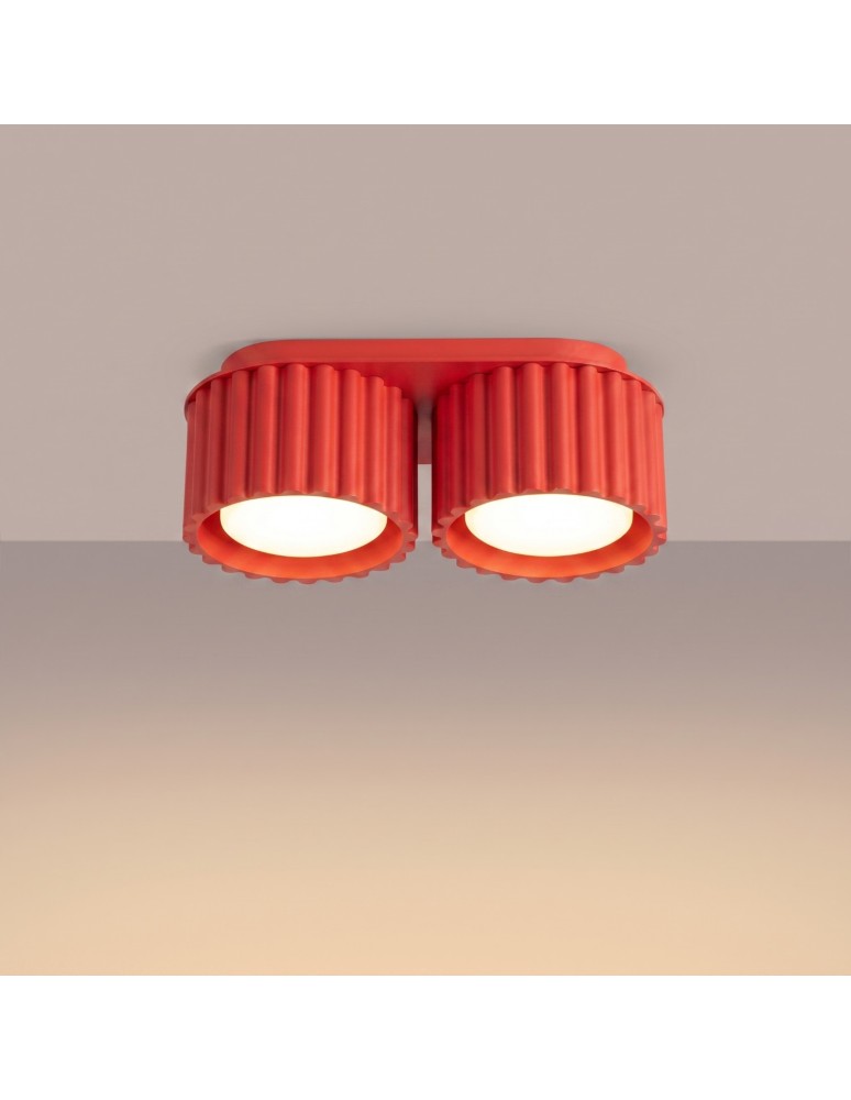 Sollux Plafon AURA 2 czerwony Gx53 SL.2422 Sollux Plafon AURA 2 czerwony Gx53 SL.2422