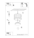 Sollux Plafon AURA 1 błękitny Gx53 SL.2431