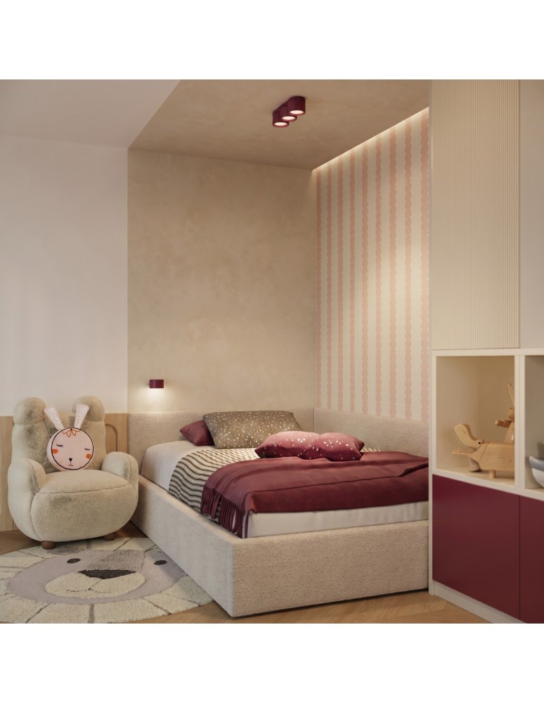 Sollux Plafon MODO 3 burgund Gx53 SL.2456
