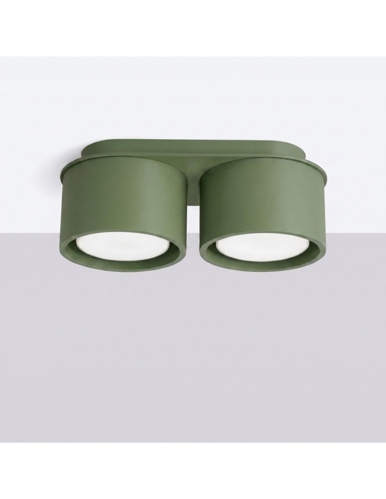 Sollux Plafon MODO 2 zielona oliwka Gx53 SL.2463