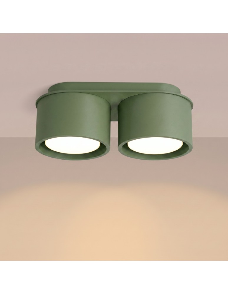 Sollux Plafon MODO 2 zielona oliwka Gx53 SL.2463