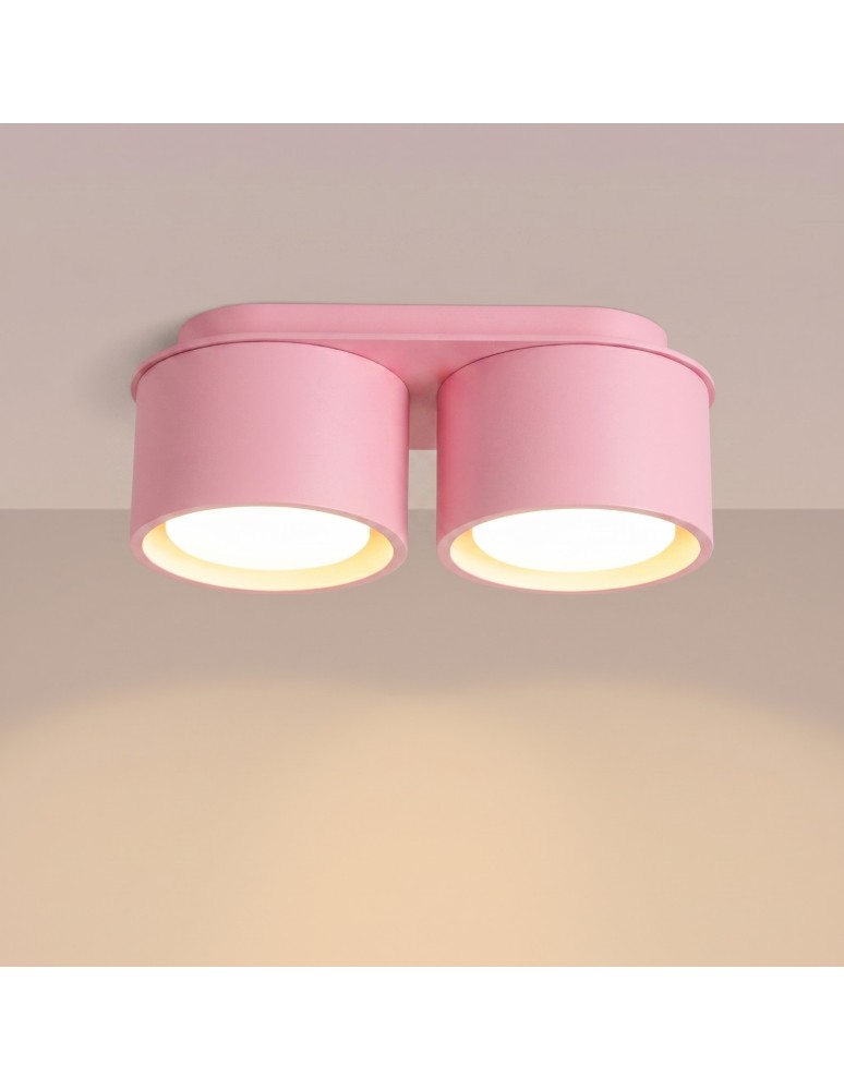 Sollux Plafon MODO 2 różowy Gx53 SL.2467