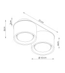 Sollux Plafon MODO 2 różowy Gx53 SL.2467