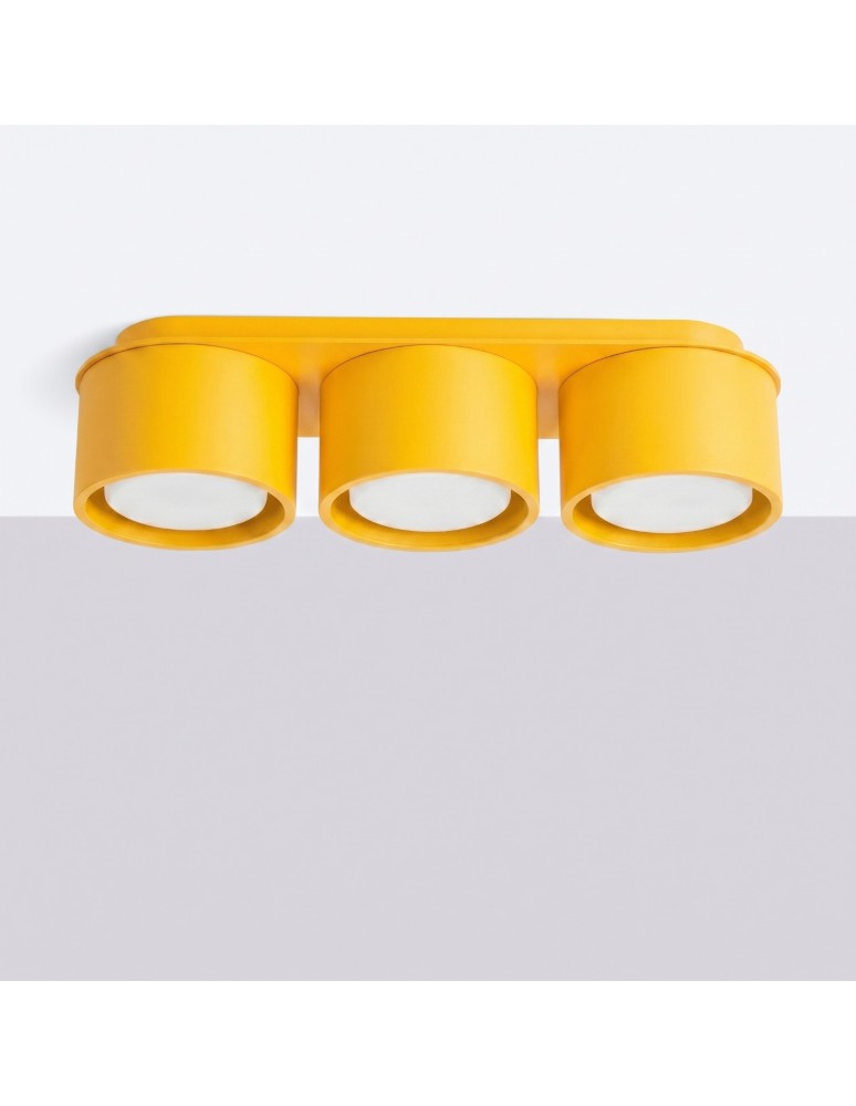 Sollux Plafon MODO 3 żółty Gx53 SL.2476