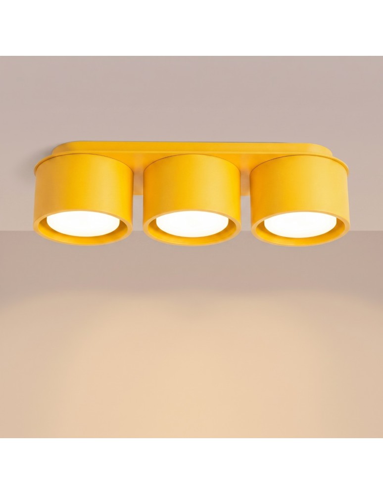 Sollux Plafon MODO 3 żółty Gx53 SL.2476