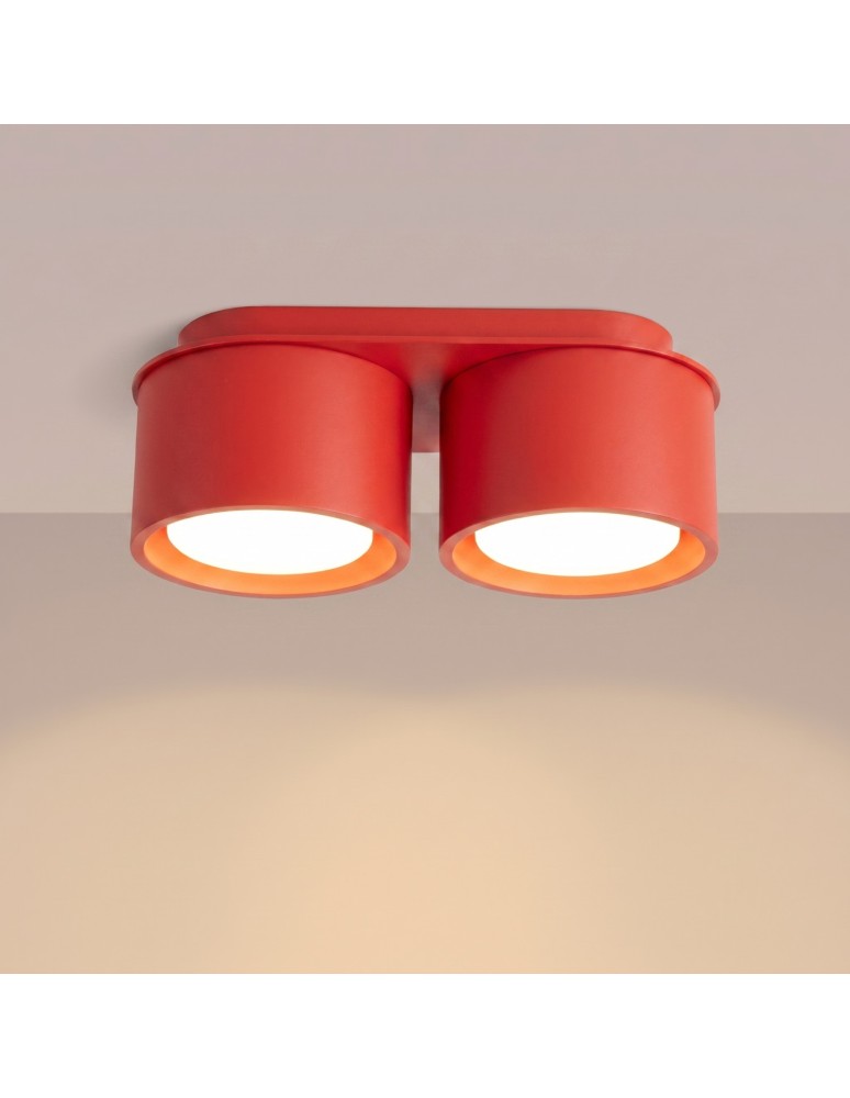 Sollux Plafon MODO 2 czerwony Gx53 SL.2479