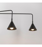 Sollux Kinkiet NOX 2 czarny z włącznikiem SL.2507