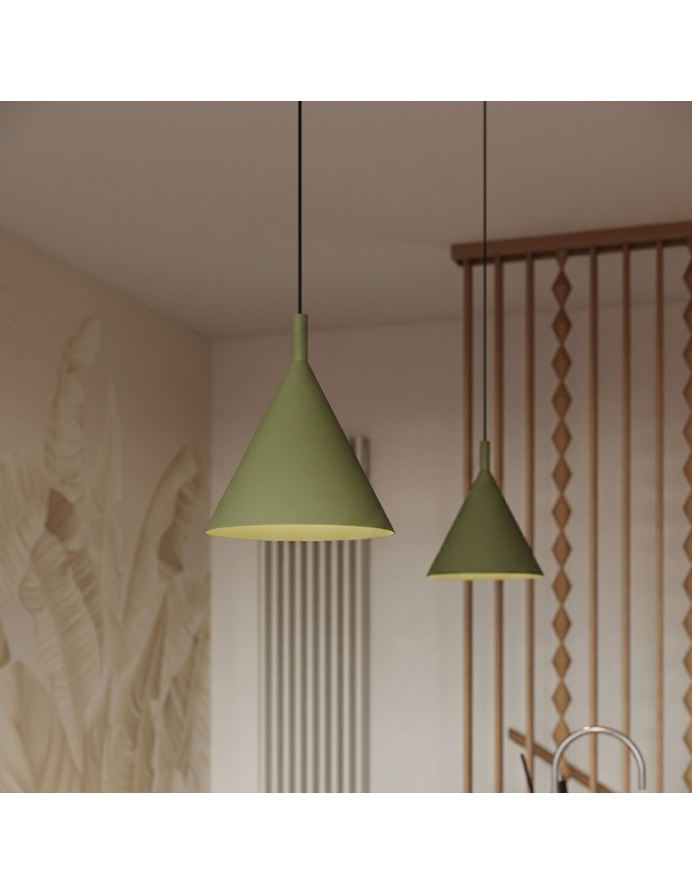 Sollux Lampa wisząca NOX 25 zielona oliwka SL.2525