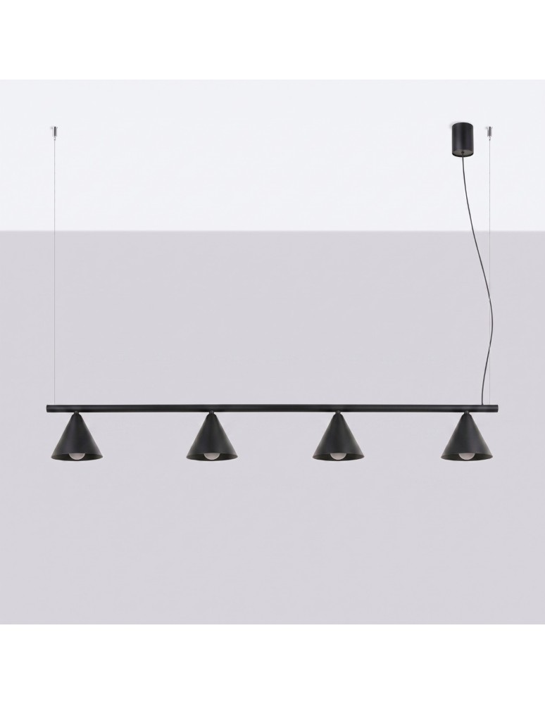 Sollux Żyrandol NOX 4L czarna SL.2552