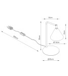 Sollux Lampa biurkowa NOX biała SL.2566 Sollux Lampa biurkowa NOX biała SL.2566