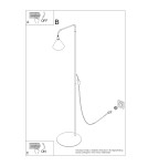 Sollux Lampa podłogowa NOX biała SL.2581 Sollux Lampa podłogowa NOX biała SL.2581