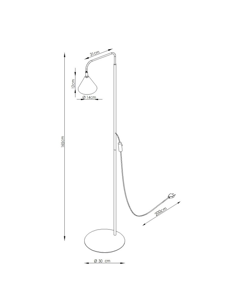 Sollux Lampa podłogowa NOX zielona oliwka SL.2585
