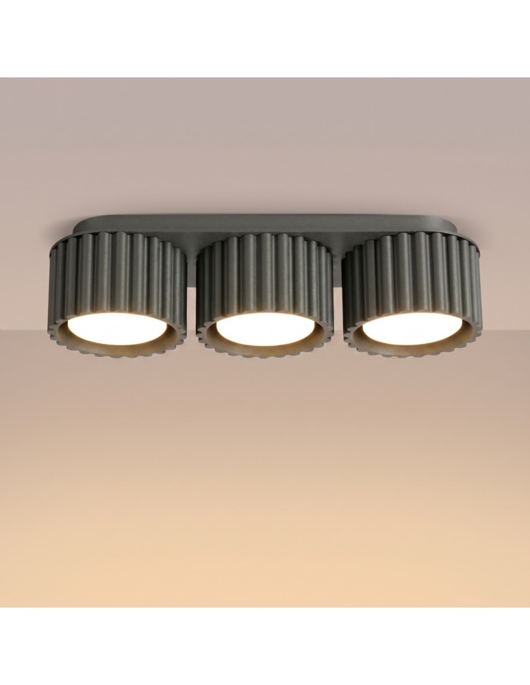 Sollux Plafon AURA 3 czarny Gx53 SL.2629 Sollux Plafon AURA 3 czarny Gx53 SL.2629